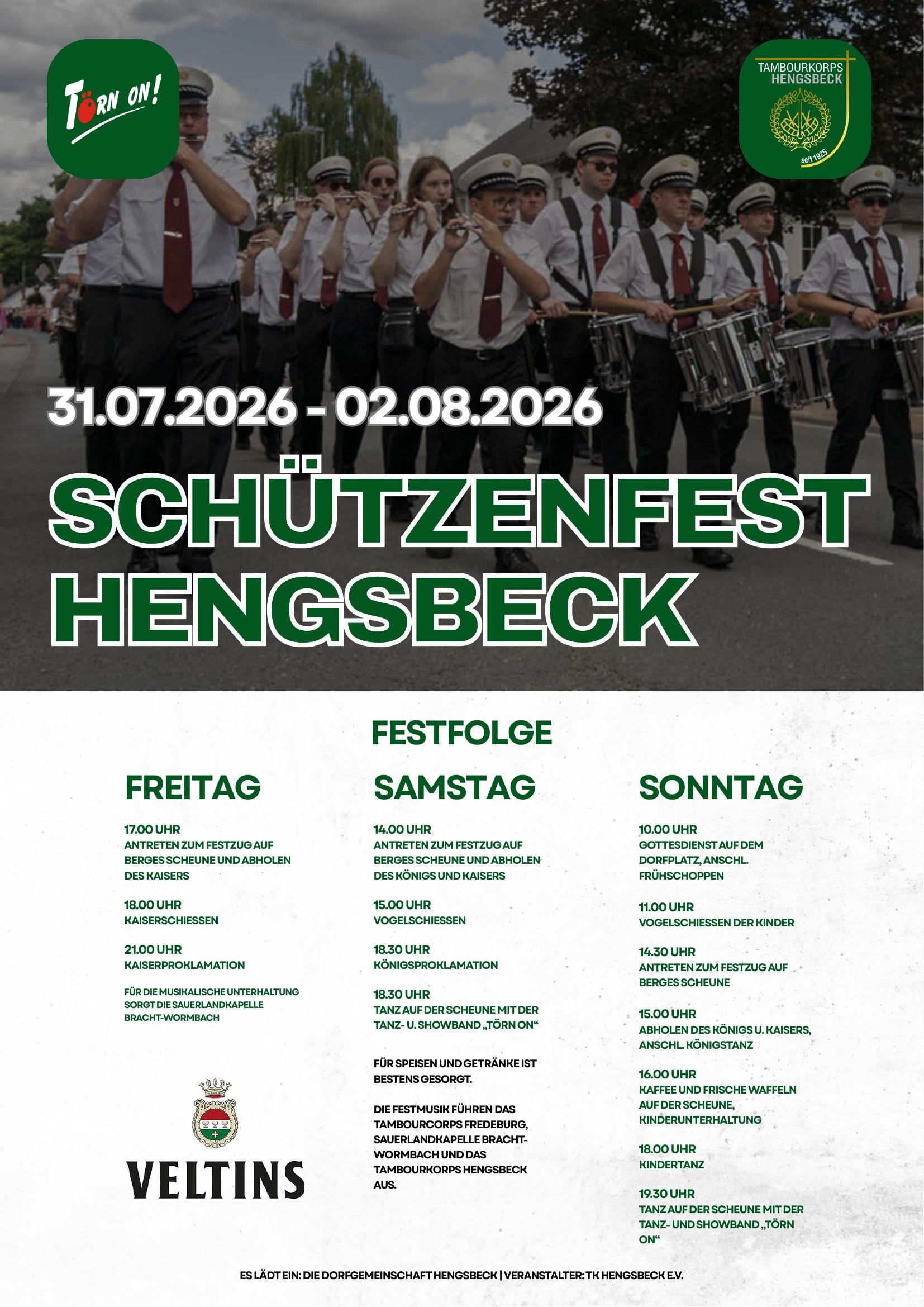 Plakat Schützenfest Hengsbeck 2026